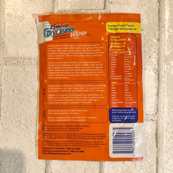 NWT set of two bounce 15 minute Dry Cleaner - Picture 3 of 3